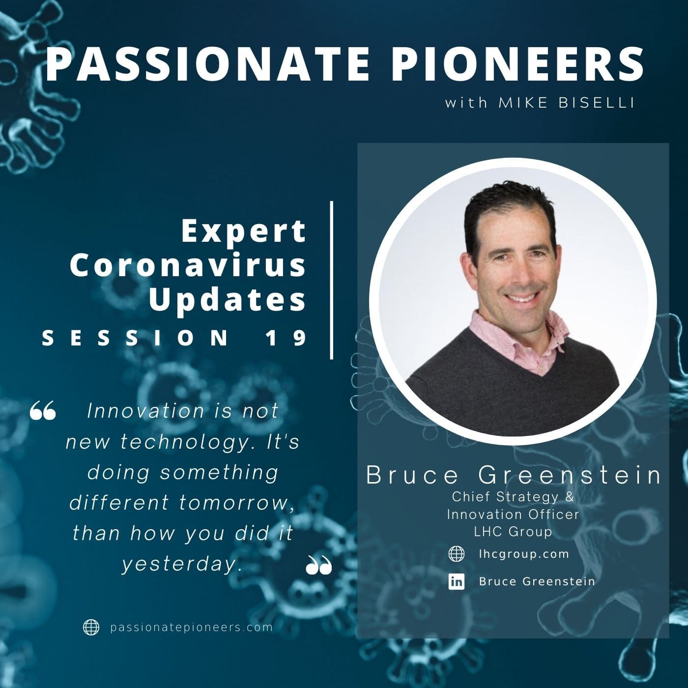 Expert Coronavirus Updates with Bruce Greenstein | Session 19