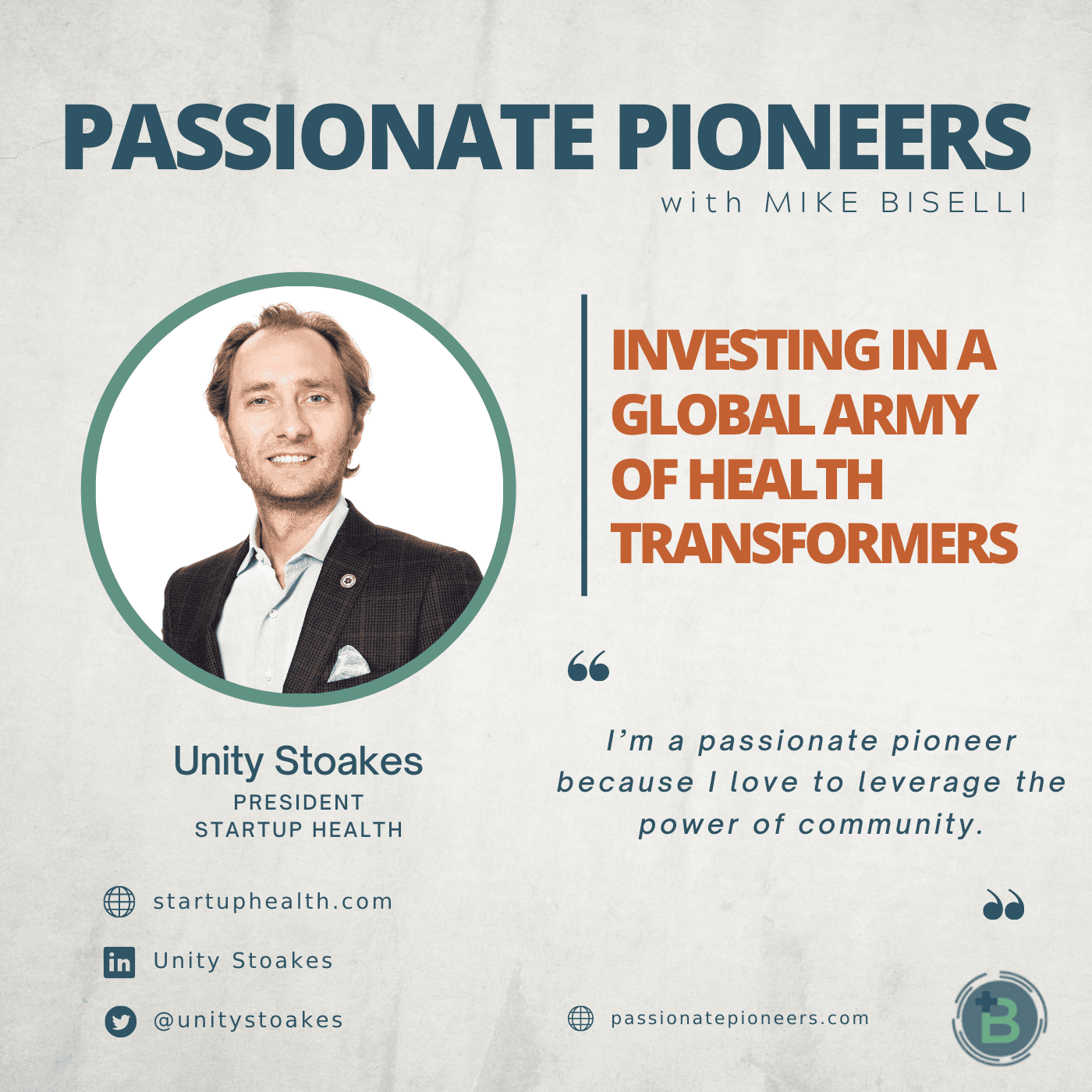 Investing in a Global Army of Health Transformers with Unity Stoakes