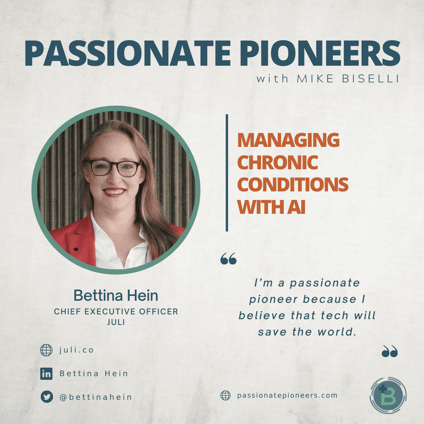 Managing Chronic Conditions with AI with Bettina Hein