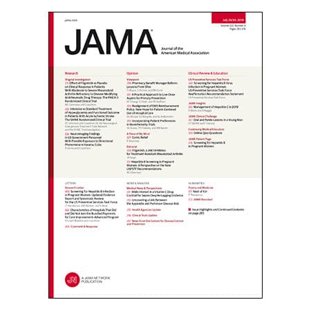Filgotinib for Treatment-Resistant Rheumatoid Arthritis, Intensive vs Standard Glucose Management in Acute Stroke, Neuroimaging Finding in US Cuban Government Personnel, and more
