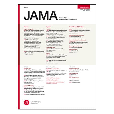 Minimally Invasive Surfactant Therapy for Preterm Infants, First Attempt Intubation in Critically Ill Patients, Prevalence and Treatment of Diabetes in China, and more