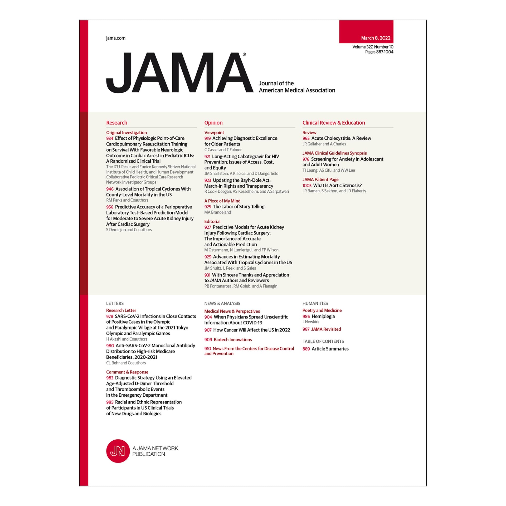Cardiac Arrest Outcomes in Pediatric ICUs, Tropical Cyclones and County-Level Mortality, Acute Kidney Injury After Cardiac Surgery, and more