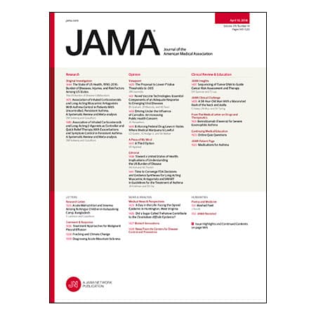 US Burden of Disease, LABAs and LAMAs for Asthma, Tumor DNA Sequencing to Guide Cancer Management, and more