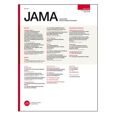 Anticoagulation for COVID-19, Reducing Cesarean Deliveries for Low-Risk Births, USPSTF Hypertension Screening Guideline, and more