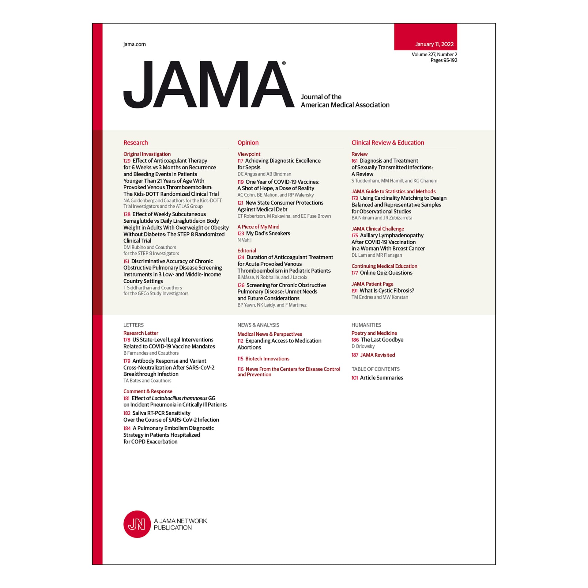 Anticoagulation in Patients Younger Than 21 Years of Age, Semaglutide vs Liraglutide and Body Weight, COPD Screening in Low- and Middle-Income Countries, and more