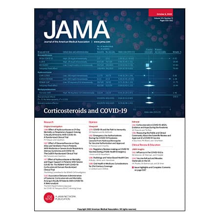 Corticosteroids for COVID-19, Emergency COVID-19 Vaccine Authorization, Influenza Vaccination, and more