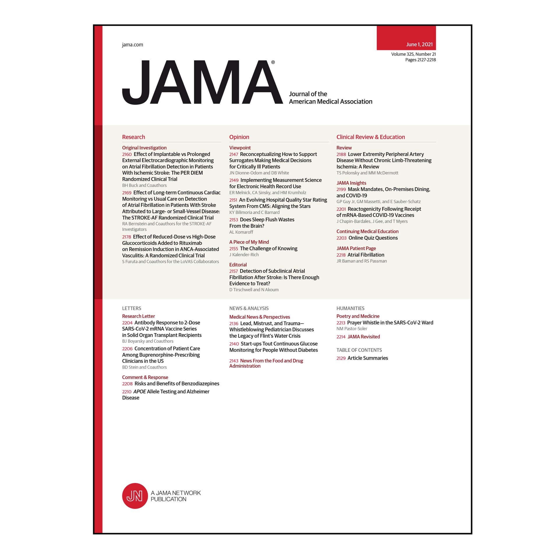 Subclinical Afib Detection After Stroke, Reduced vs High-Dose Glucocorticoids for ANCA-Associated Vasculitis, Review of Peripheral Arterial Disease, and more
