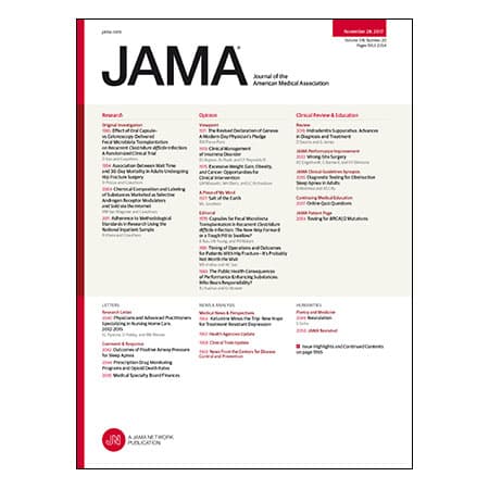 Oral vs c-scope fecal transplant for CDI, hip fracture surgery delay, internet SARMS, Geneva declaration, and more