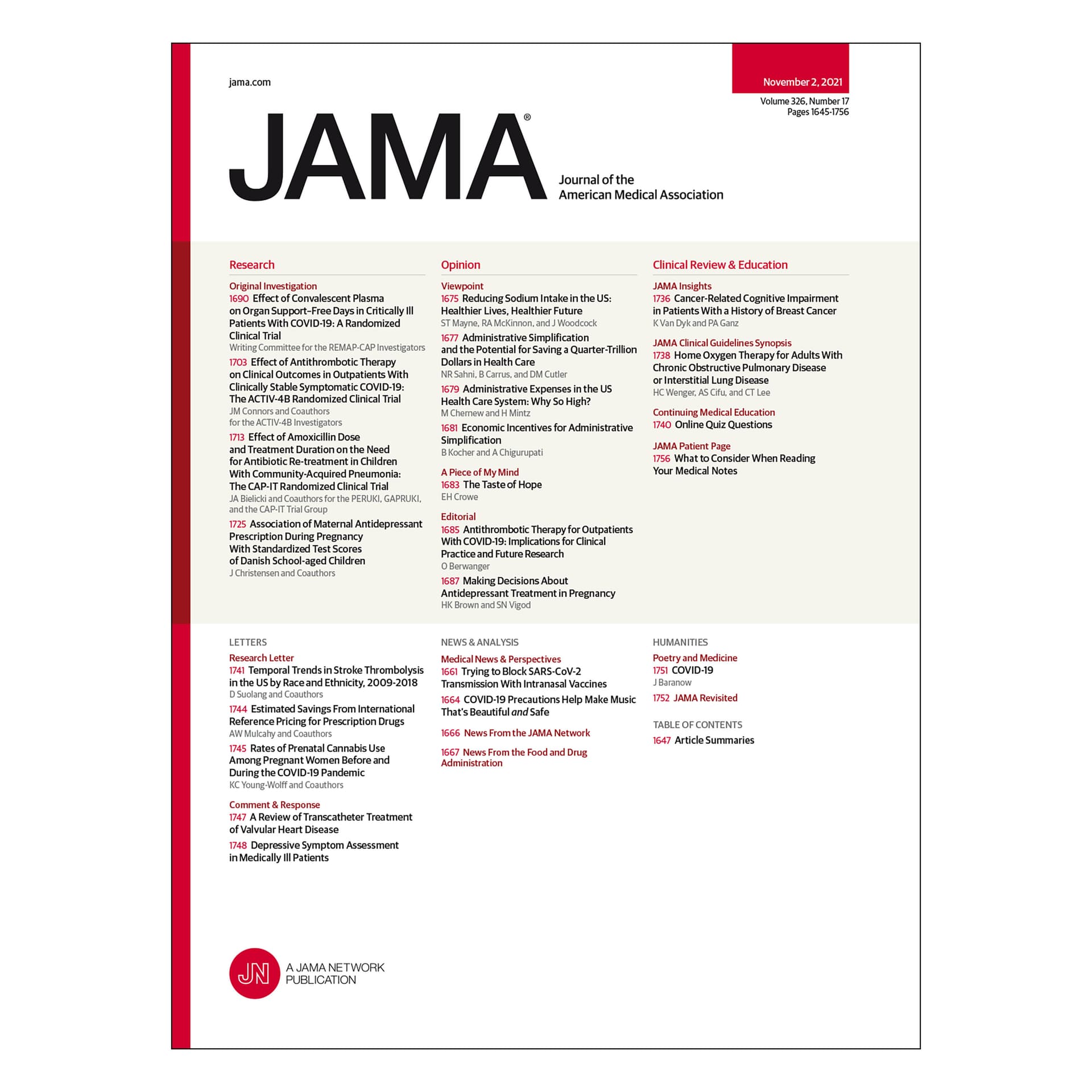 Convalescent Plasma for Critically Ill COVID-19, Amoxicillin for Community-Acquired Pneumonia in Children, Antidepressants in Pregnancy and Test Scores in Children, and more