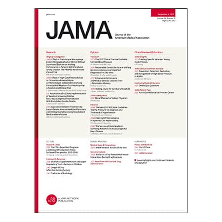 GM-CSF for PAD, dialysis for myeloma cast nephropathy, safety of locum tenens physicians, the 2017 HTN guideline, and more