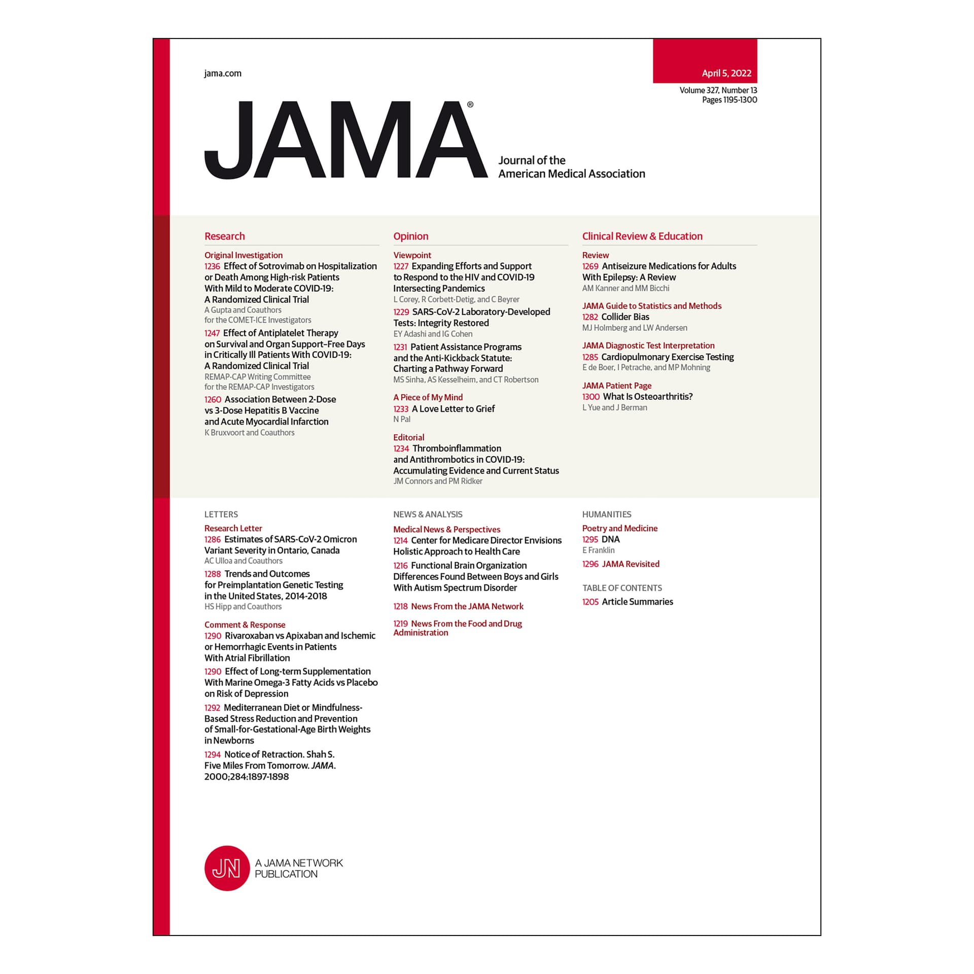 Sotrovimab for Mild to Moderate COVID-19, Myocardial Infarction After Hepatitis B Vaccine, Review of Antiseizure Medications for Epilepsy, and more