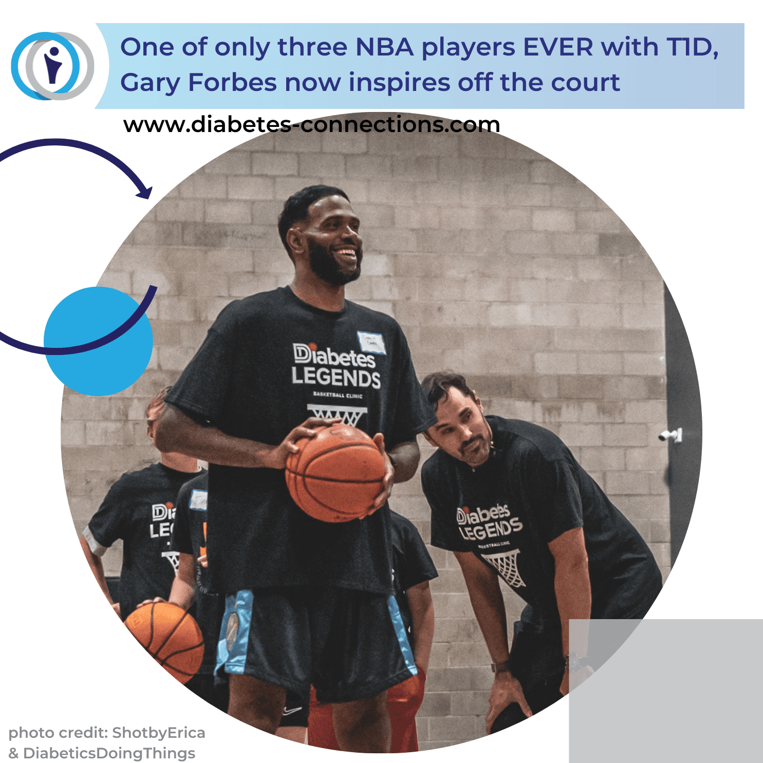 One of only three NBA players EVER with T1D, Gary Forbes now inspires off the court