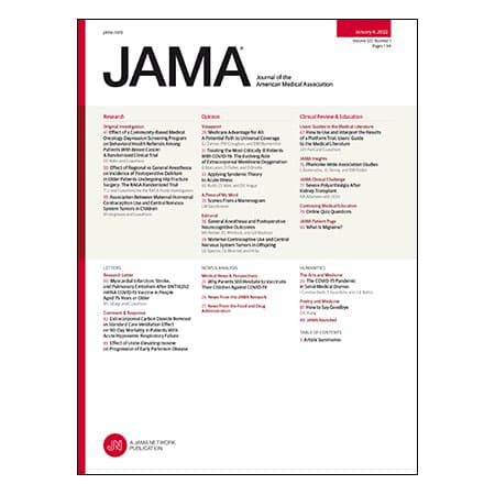 Medical Oncology Depression Screening for Breast Cancer, Anesthesia Choice and Postoperative Delirium After Hip Fracture Surgery, Maternal Hormone Contraception and CNS Tumors in Children, and more