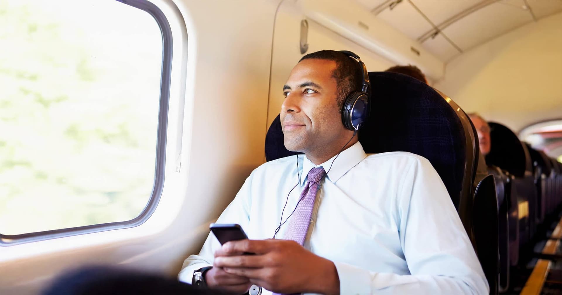 A professional commuting and listening to health podcasts